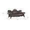 Homeroots 93" Dark Brown Faux Leather Sofa And Toss Pillows 491030 - alternate 3