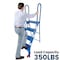 5Seconds Brand 4 Step High quality steel, Lock-N-Stock Folding Ladder, 350 lbs, Blue 555114 - alternate 3