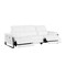Homeroots 103" White Top Grain Leather Reclining Metal USB Sofa 720328 - alternate 5