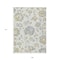 Homeroots 9' X 12' Ivory Gray And Gold Floral Washable Indoor Outdoor Area Rug 589480 - alternate 6
