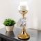 Homeroots 18" Gold and Faux Crystal Bling Tabletop Hurricane Candle Holder 468837 - alternate 4