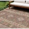 Homeroots 9' X 12' Brown Geometric Washable Indoor Outdoor Area Rug 607432 - alternate 1