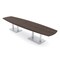 Skutchi Designs Arc Boat Conference Table, 45 in W, 168 in L, Brown HAR-ABOT-48x168-DOU-H3041 - alternate 1