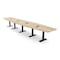 Skutchi Designs 18ft Hexagon Conference Table With Power | Harmony Series | 18 Person Meeting Room Table HAR-HEX.IR-48X216-T.BK-K525-EBLK - alternate 1