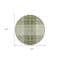 Homeroots 8' Artichoke Green Brown And Ivory Round Plaid Washable Indoor Outdoor Area Rug 596305 - alternate 4