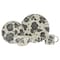 Homeroots Gray and Ivory Sixteen Piece Round Floral Ceramic Service For Four Dinnerware Set 534529 - alternate 1