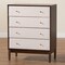 Baxton Studio Nikolai Mid-Century Beige Fabric and Wenge Brown Wood 4-Drawer Chest 255-14056-ZORO - alternate 4