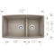 Blanco Performa Medium 1-3/4 Low Divide, Truffle 441315 - alternate 3