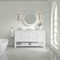 James Martin Vanities Breckenridge 60 in. Single Vanity, Bright White, w/ 3 CM Carrara Marble Top 330-V60S-BW-3CAR - alternate 5