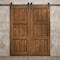 Sartodoors Modern Double Barn Door 72 x 80 inches, Ego 5010 Cognac Oak Veneer, 13FT Rail Track Set, Solid Pa EGO5010DB-DKO-72 - alternate 3