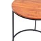 Homeroots 22" Brown and Black Reclaimed Wood and Metal Round Frame End Table 632688 - alternate 2