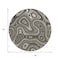 Homeroots 8' Gray And Ivory Round Geometric Washable Indoor Outdoor Area Rug 631385 - alternate 4
