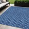 Homeroots 5' X 8' Blue And Ivory Geometric Washable Indoor Outdoor Area Rug 596178 - alternate 1