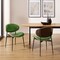 Homeroots Set of Two Green and Black Upholstered Faux Leather Curved Back Dining Side Chairs 543557 - alternate 4