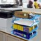 Acrimet Facility 4 Tier Letter Tray Side Load Letter Size Desktop File Organizer Plastic Clear Blue 256.2 - alternate 3