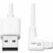 Tripp Lite Lightning to USB Sync Charge Right-Angle iPhone iPad White 3ft M100-003-LRA-WH - alternate 1