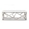Homeroots 48in White and Silver Tufted Faux Leather Upholstered Bench 473162 - alternate 1