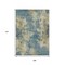 Homeroots 9' X 12' Blue And Beige Abstract Washable Indoor Outdoor Area Rug 630679 - alternate 3