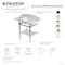 Kingston Brass 36-Inch Carrara Marble Console Sink with Brass Legs and Shelf, 8-Inch, 3-Hole LMS36MBSQB7 - alternate 2
