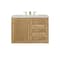 James Martin Vanities Laurent 36" Single Vanity, Light Natural Oak, w/ 3 CM Siberian Silestone Top 545-V36-LNO-3SFR - alternate 6