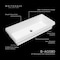 Whitehaus Collection 32 in Rectangular Semi-Recessed Basin with Center Drain Location B-AGS80 - alternate 3