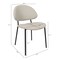 Manhattan Comfort Haven Metal Vegan Leather Side Chair in Stone Gray - Set of 4 DC1536-1 - alternate 3