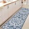 Jonathan Y Flora Abstract Bold Mandala High-Low Dark Blue/Cream 2 ft. x 8 ft. Indoor/Outdoor Runner Rug AMC112E-28 - alternate 2