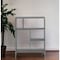 Homeroots 48" Gray Metal Four Tier Double Bookcase 527558 - alternate 2