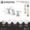 Kingston Brass Widespread Bathroom Faucet with Knurled Handle and Brass Pop-Up, Brushed Nickel KS4948KNL - alternate 3