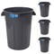 Magnum Tool Gray 44 Gallon Trash Can, Construction Grade, Heavy Duty Plastic (4 Pack) CMTC-C000-44G04 - alternate 1