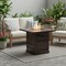 Homeroots 50000 BTU 27in Brown Steel Propane Square Fire Pit Table With Cover 714422 - alternate 6