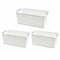 Basicwise Storage Totes, White, Plastic, 3 PK QI003238.3 - alternate 4