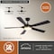 Vaxcel Cary, 56 in, Black/Satin Brass Ceiling Fan, Black Blades, LED, Remote, DC Motor F0146 - alternate 5