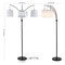 Jonathan Y Sylva 72.5" 3-Light Mid-Century Modern Head-Adjustable Iron LED Arc Floor Lamp, Black JYL3080A - alternate 3