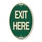 Signmission Exit Sign, Heavy Gauge Aluminum, 18 in W, 12 in H A-OV-G-1218-24503 - alternate 1