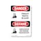 Signmission OSHA Danger Sign, 18" Height, Rigid Plastic, Forklift Traffic Be Alert Bilingual, 1218-VG-1265 OS-DS-P-1218-VG-1265 - alternate 1