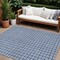 Homeroots 10' X 14' Navy Blue And Ivory Geometric Washable Indoor Outdoor Area Rug 595576 - alternate 1