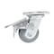 Vestil Thermoplastic Rubber Swivel With Total Brake Caster 4 In. x 2 In. 485 lb Light Gray CST-VE-4X2TPR-SWTB - alternate 3