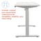 Motionwise Motionwise Electric Height Adjustable De, 24 in D X 48 in H, 48 in W X Wood and Steel, White AX2448W - alternate 6