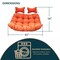 Leisuremod 2-Person Hanging Egg Chair Cushion, Weather-Resistant, Headrest & Zippered Cover ES52C-OR - alternate 3