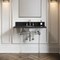 Kingston Brass 36" Black Granite Console Sink with Acrylic Legs, 8-Inch, 3-Hole, Black Granite/Polished Chrome KVPK36KA1 - alternate 4