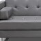 Homeroots 80" Gray Faux Leather Sleeper Sofa With Silver Legs 372116 - alternate 5