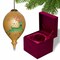 Homeroots Golden Reindeer and Snowflakes Hand Painted Mouth Blown Glass Ornament 477500 - alternate 2