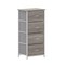 Flash Furniture Harris 4 Drawer Storage Dresser with White Cast Iron Frame, Light Natural Wood Top and Easy Pull En WX-5L203-MDF-WHT-LNT-GG - alternate 1