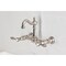 Kingston Brass Two-Handle Wall Mount Bridge Kitchen Faucet, Brushed Nickel KS2448TAL - alternate 4