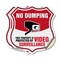Signmission No Dumping Shield Sign This Property Is, 12 inch X 12 inch, Vinyl Decal, 2PK SHI-D-2PACK-12-393 - alternate 1