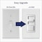Leviton Decora CFL/LED White/Ivory/Light Almond Color Change Kit Slide Dimmer Switch R60-IPL06-10M - alternate 5