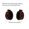 3M Peltor Peltor Optime 105 Behind-the-Neck Ear Muffs, 29 dB NRR, Passive, General Purpose, Black/Red H10B - alternate 4