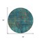 Homeroots 8' Teal Blue Navy Blue And Brown Round Abstract Washable Indoor Outdoor Area Rug 612366 - alternate 5