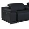 Homeroots Black Italian Leather Power Reclining U Shaped Eight Piece Corner Sectional With Console 476600 - alternate 4